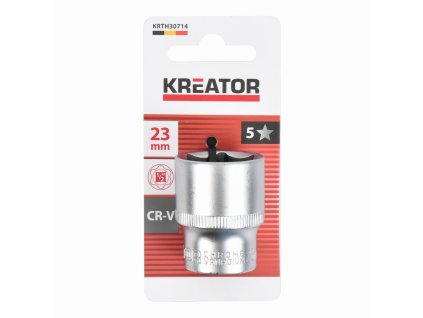 Nástrčná hlavice (ořech) 23mm 1/2" KREATOR KRTH30714
