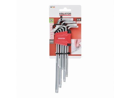 Imbusové klíče HEX dlouhé 9ks TORX KREATOR KRTH21803