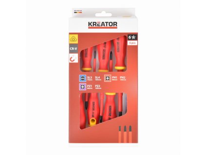 Sada elektrikářských šroubováků 6ks VDE KREATOR KRTH20101