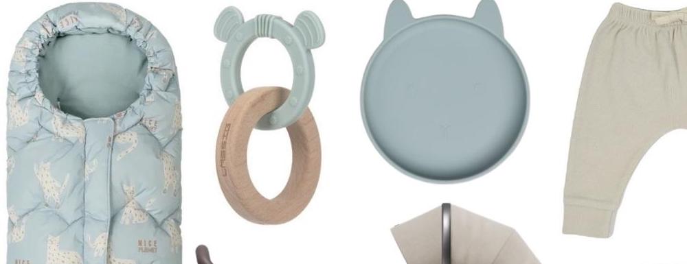 Zimní výbavička v béžové a světle modré