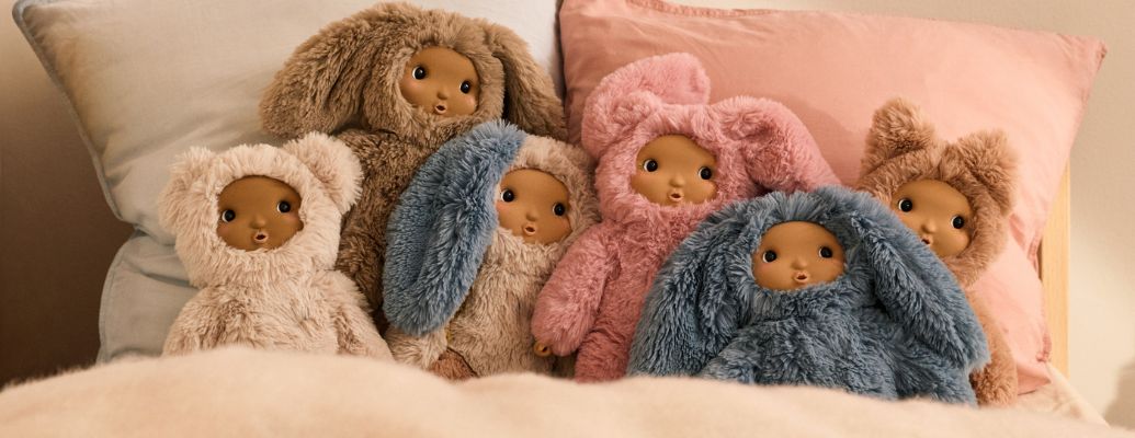 Kouzelný svět pro panenky Liewood: kočárky, postýlky a plyšoví kamarádi