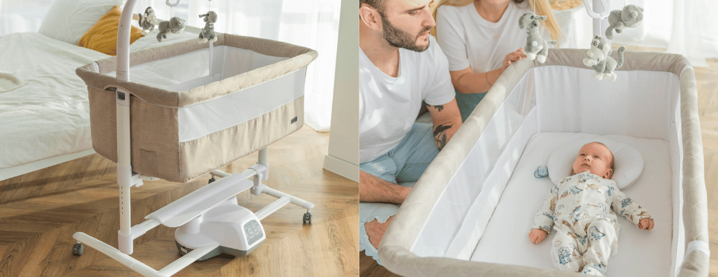 Carrello Bloom 3 v 1: Přístavná houpací postýlka, která roste s vaší rodinou