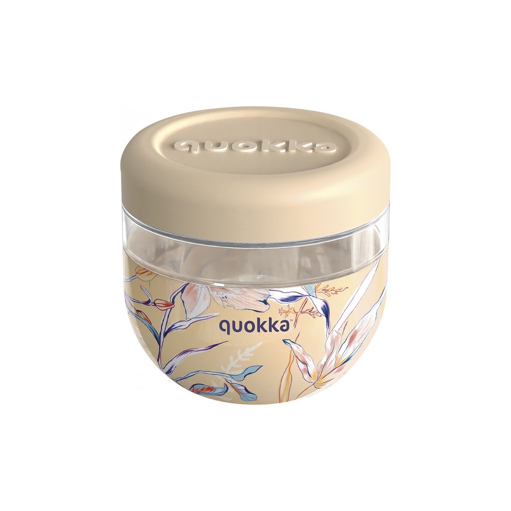 QUOKKA Plastová nádoba na jídlo Bubble Vintage Floral 770 ml