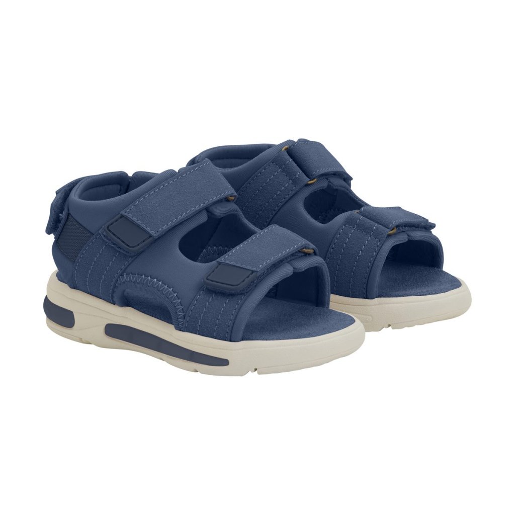 EN FANT Sandály na suchý zip s LED světlem Vintage Indigo