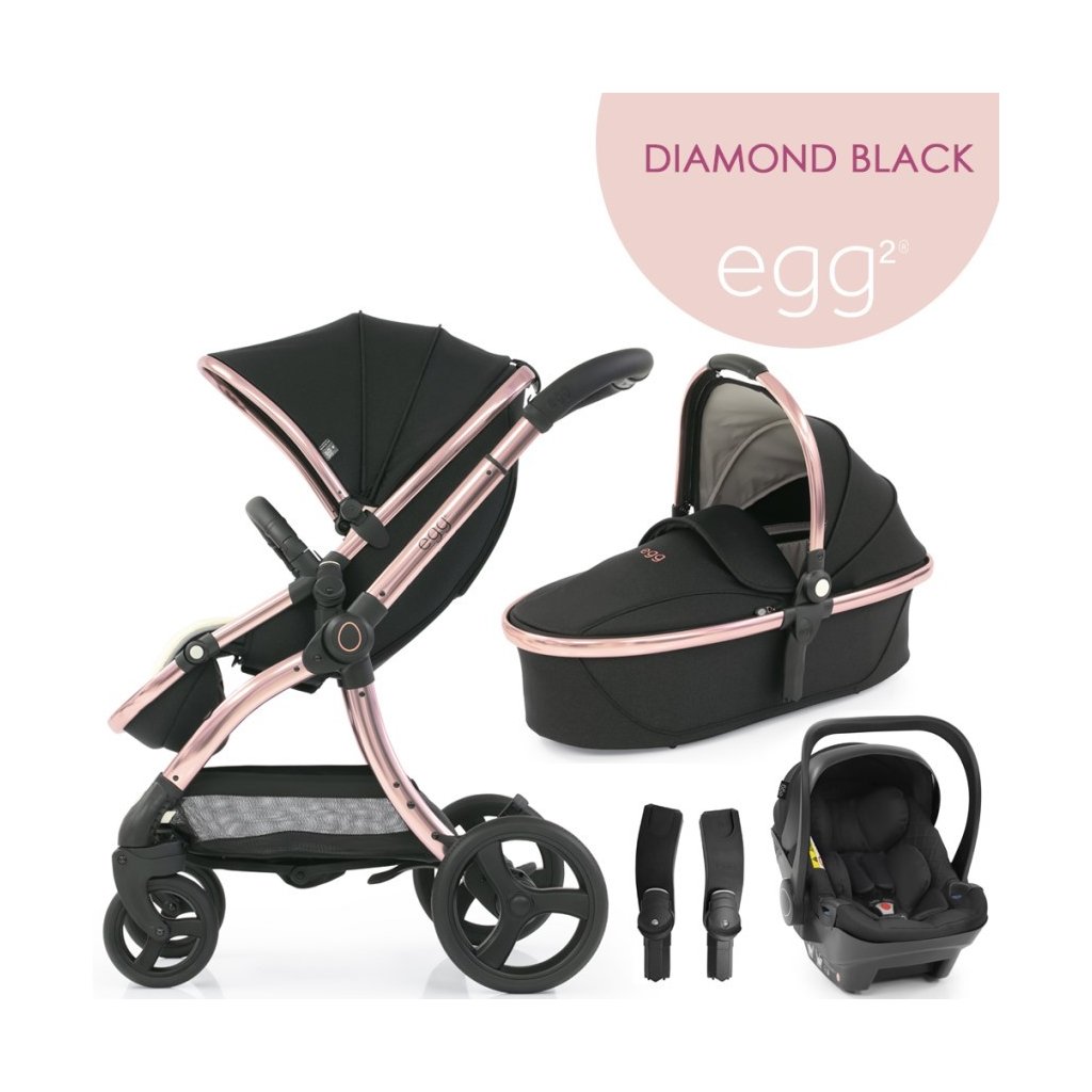 Egg diamond black rose gold discount