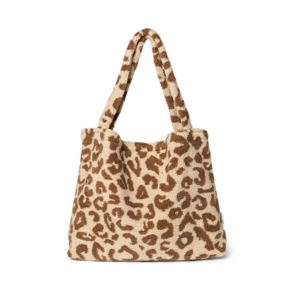 STUDIO NOOS Taška Mom Bag Leopard Teddy Ecru