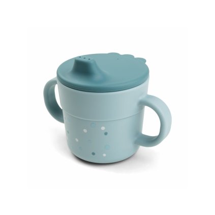 DONE BY DEER Foodie Hrneček s pítkem Happy dots modrý