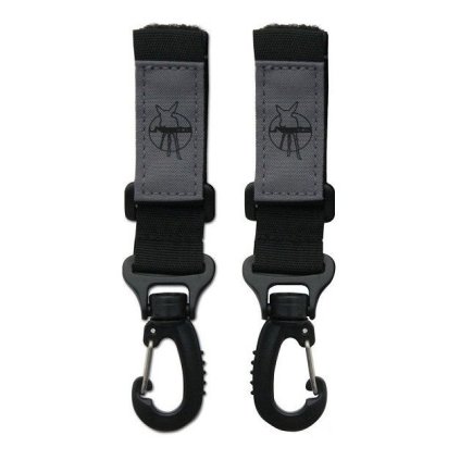 LÄSSIG připínací systém Stroller Hooks Black 2 ks