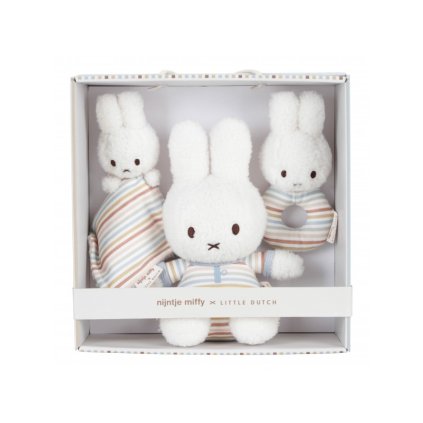 LITTLE DUTCH Dárková sada Králíček Miffy Vintage proužky