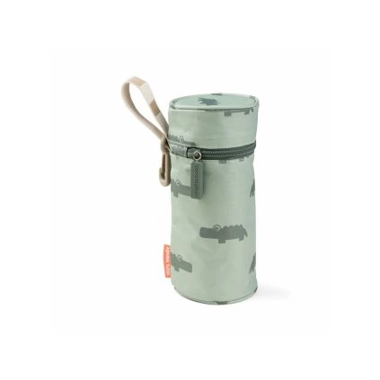 DONE BY DEER Dětský termo obal na láhev Croco zelený