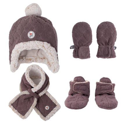 LODGER Zimní set Folklore Fleece Mauve 12 - 18 měsíců