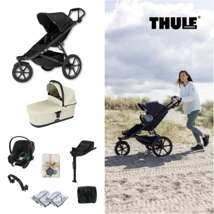 THULE Urban Glide 3 Kočárek trojkombinace Set B - Black Soft Beige