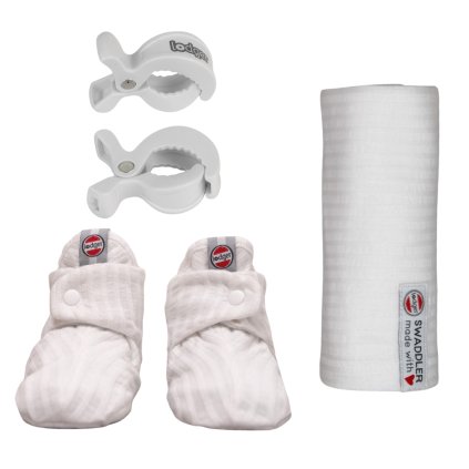 LODGER Set Capáčky, klipy a látková plena Cloud Dancer/Cloud Dancer/White 0-3m.