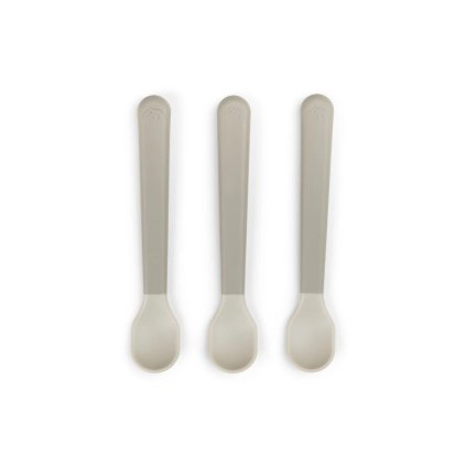 DONE BY DEER Foodie Easy Grip Dětská lžička 3 ks Sand