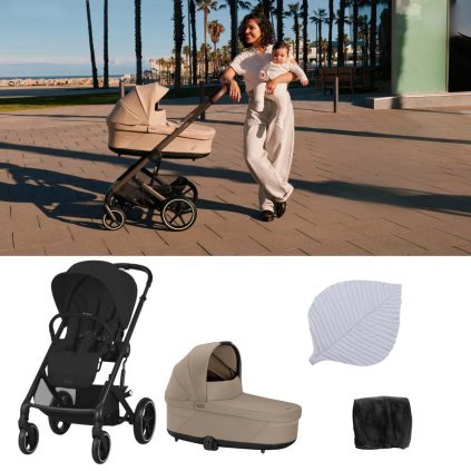 CYBEX Balios S Lux set od narození A Moon Black/Almond Beige
