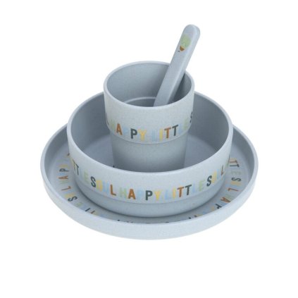 LÄSSIG Dish Set PP/Cellulose Happy Fruits Lemon