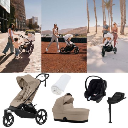 CYBEX Avi Spin Kočárek trojkombinace Almond Beige