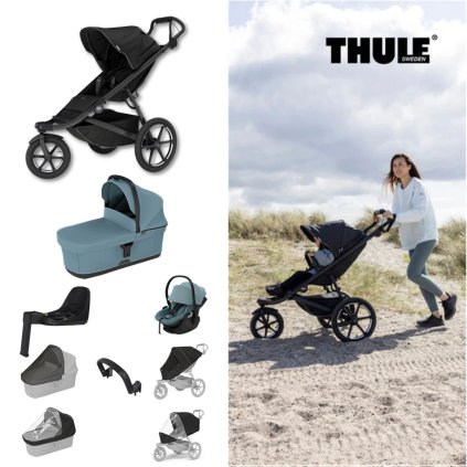THULE Urban Glide 3 Kočárek trojkombinace Set C - Black Mid Blue