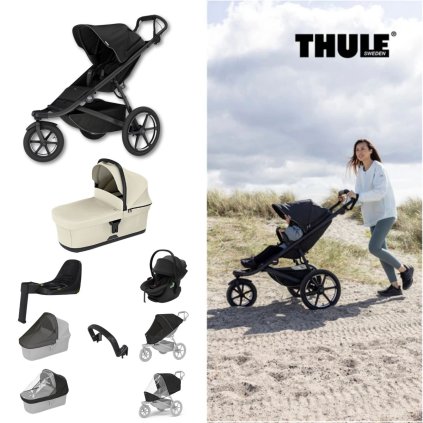 THULE Urban Glide 3 Kočárek trojkombinace Set C - Black Soft Beige