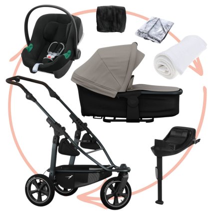 TFK Set Mono 3 Air Wheel Kompletní kočárek + Autosedačka + Příslušenství Sand
