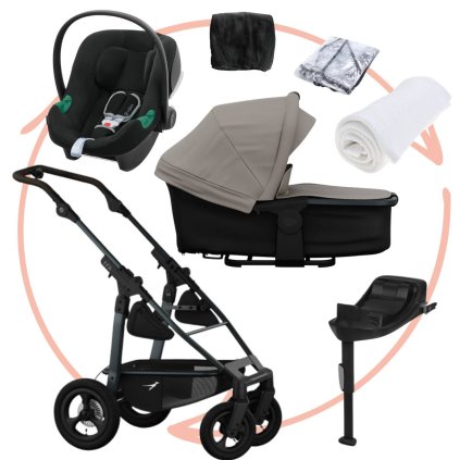 TFK Set Mono 4 Air Wheel Kompletní kočárek + Autosedačka + Příslušenství Sand