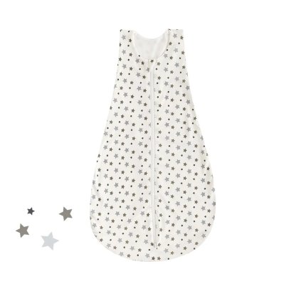TRÄUMELAND Letní spací pytel Liebmich Tencel weiß mit grauen Sternen