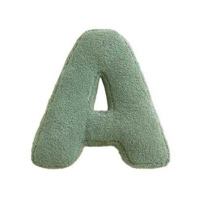 MEALINI Plyšové písmeno Zelené A