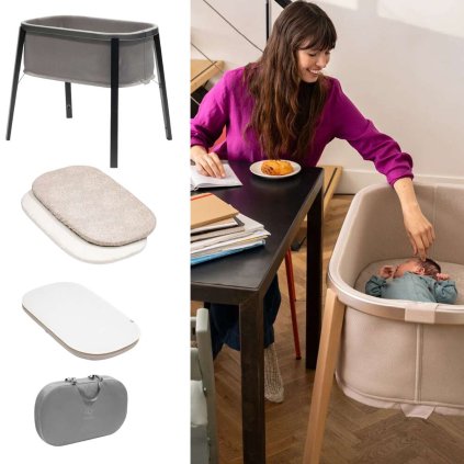 STOKKE Snoozi Postýlka s příslušenstvím Graphite Grey