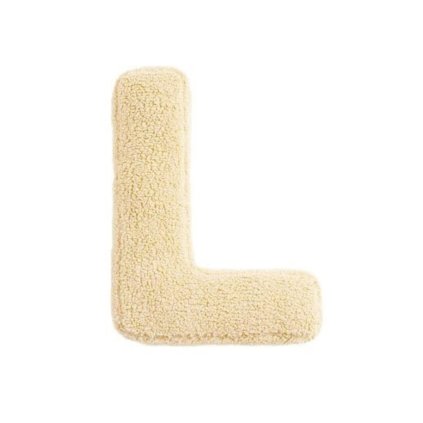 MEALINI Plyšové písmeno Krémové L