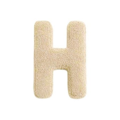 MEALINI Plyšové písmeno Krémové H