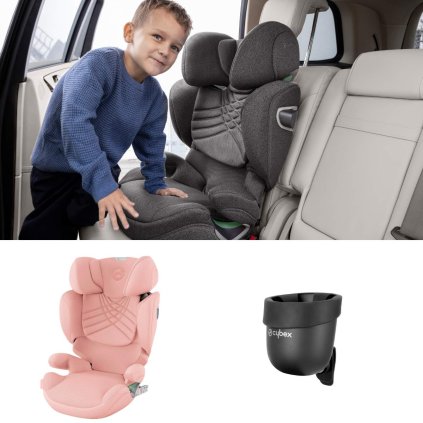 CYBEX Platinum Solution T i-Fix Plus Peach Pink + držák na pití