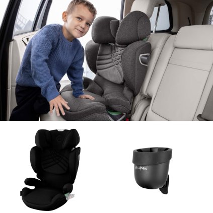 CYBEX Platinum Solution T i-Fix Plus Sepia Black + držák na pití