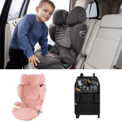 CYBEX Platinum Solution T i-Fix Plus Peach Pink + organizér na sedadlo