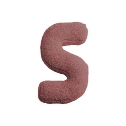 MEALINI Plyšové písmeno Růžové S