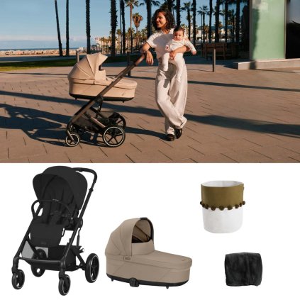 CYBEX Balios S Lux set od narození B Moon Black/Almond Beige