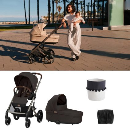 CYBEX Balios S Lux set od narození B Chocolate Brown