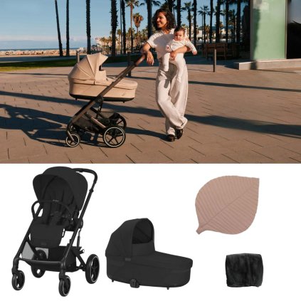 CYBEX Balios S Lux set od narození A Moon Black/Sea Shell