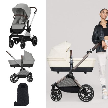 CYBEX EOS Lux + fusak Snogga Stone Grey/Black