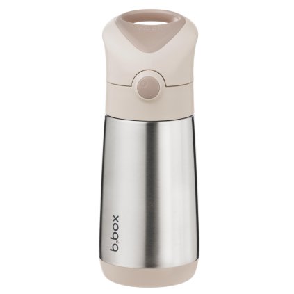 B.BOX Termoska na pití s brčkem Béžová