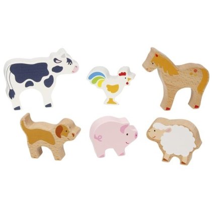 GOKI Dřevěná zvířátka Farma