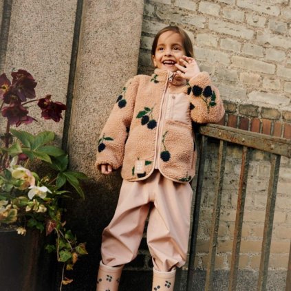 LIEWOOD Nolan Dětská fleecová mikina Berry/Pale Tuscany