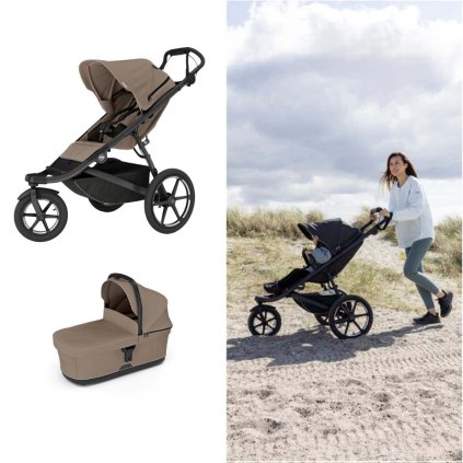 THULE Urban Glide 3 Kočárek od narození Set A - Tinted Taupe