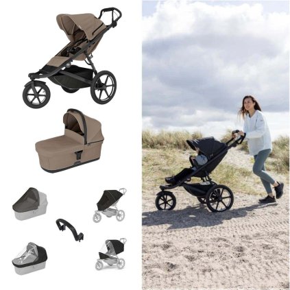 THULE Urban Glide 3 Kočárek od narození Set D - Tinted Taupe