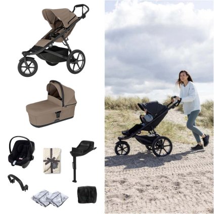 THULE Urban Glide 3 Kočárek trojkombinace Set B - Tinted Taupe