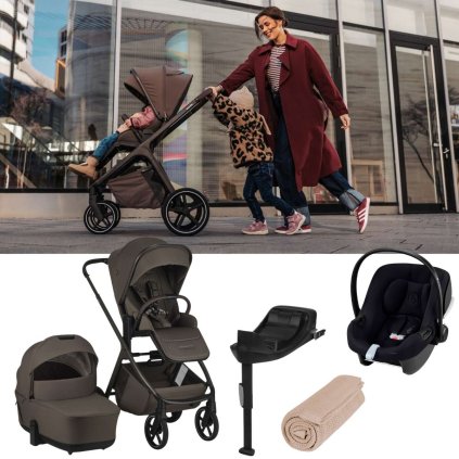 EASYWALKER Zoey Kočárek trojkombinace Chestnut Brown