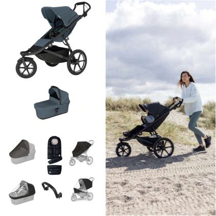 THULE Urban Glide 3 Kočárek od narození Set E - Dark Slate/Black