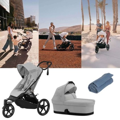 CYBEX Avi Spin Kočárek od narození Fog Grey Blue