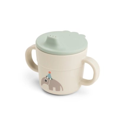 DONE BY DEER Foodie hrneček s pítkem Celebration pískový