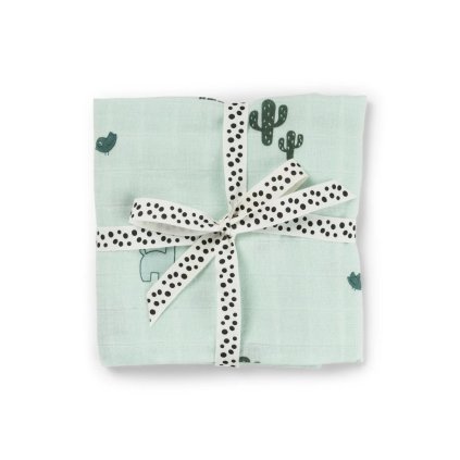 DONE BY DEER Mušelínová zavinovací plenka Lalee modrá