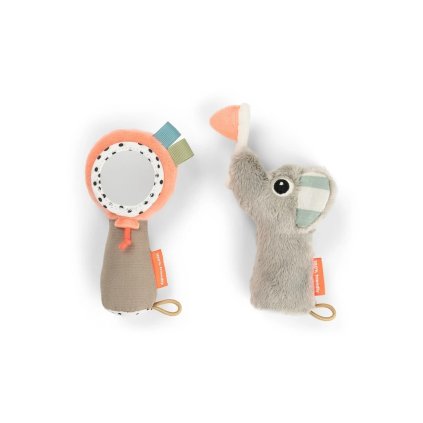 DONE BY DEER Set 2 ks chrastítek Celebration mix barev